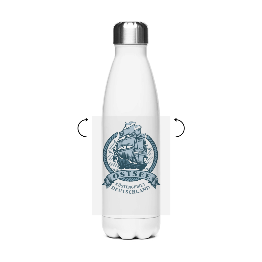 Edelstahl-Thermoflasche  "Ostsee Segelschiff" #462