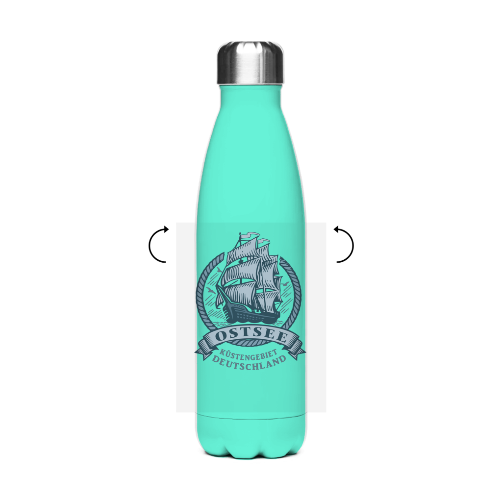 Edelstahl-Thermoflasche  "Ostsee Segelschiff" #462