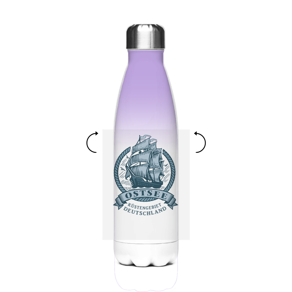 Edelstahl-Thermoflasche  "Ostsee Segelschiff" #462