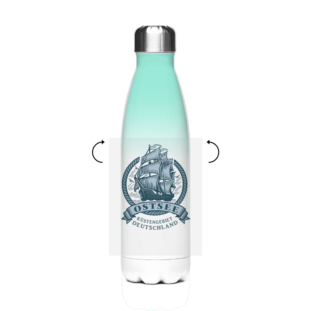 Edelstahl-Thermoflasche  "Ostsee Segelschiff" #462