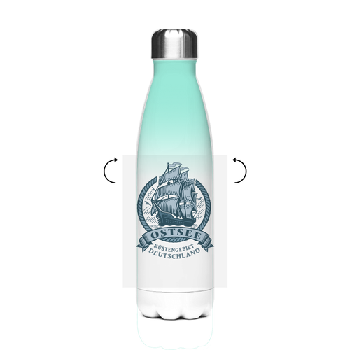 Edelstahl-Thermoflasche  "Ostsee Segelschiff" #462