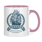 Keramik-Tasse zweifarbig  "Ostsee Segelschiff" #462