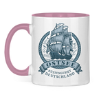 Keramik-Tasse zweifarbig  "Ostsee Segelschiff" #462