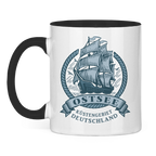 Keramik-Tasse zweifarbig  "Ostsee Segelschiff" #462