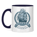Keramik-Tasse zweifarbig  "Ostsee Segelschiff" #462