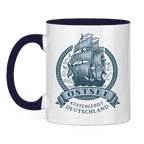 Keramik-Tasse zweifarbig  "Ostsee Segelschiff" #462
