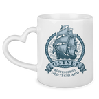 Keramik-Tasse mit Herzhenkel   "Ostsee Segelschiff" #462