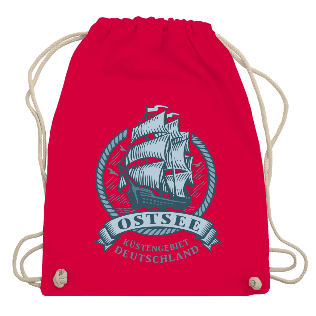 Kordelrucksack  "Ostsee Segelschiff" #462