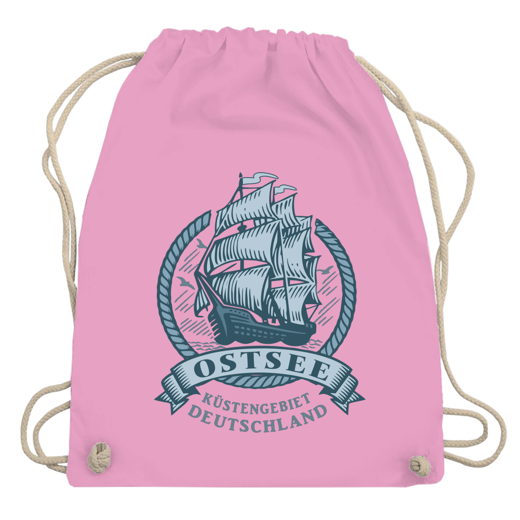 Kordelrucksack  "Ostsee Segelschiff" #462