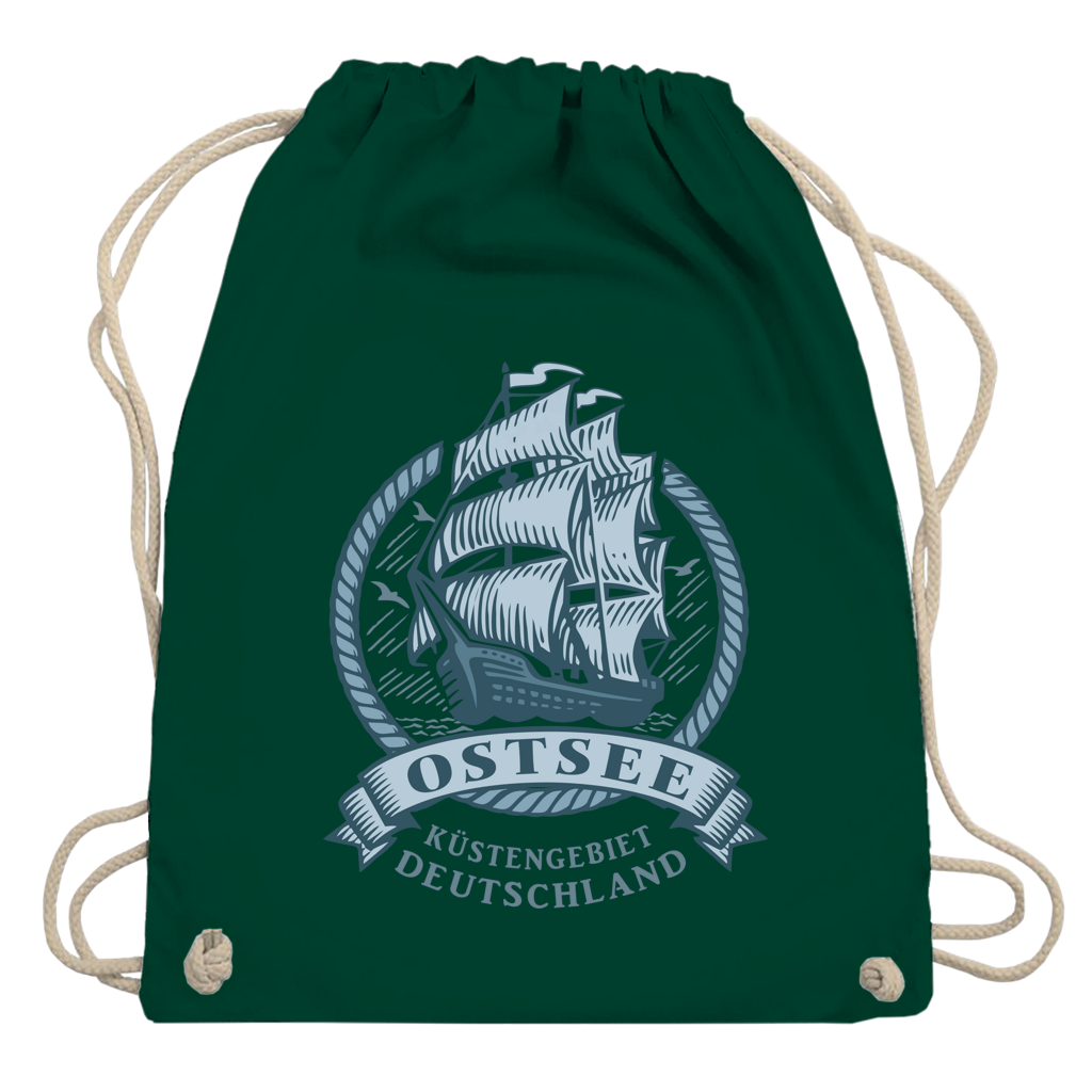 Kordelrucksack  "Ostsee Segelschiff" #462