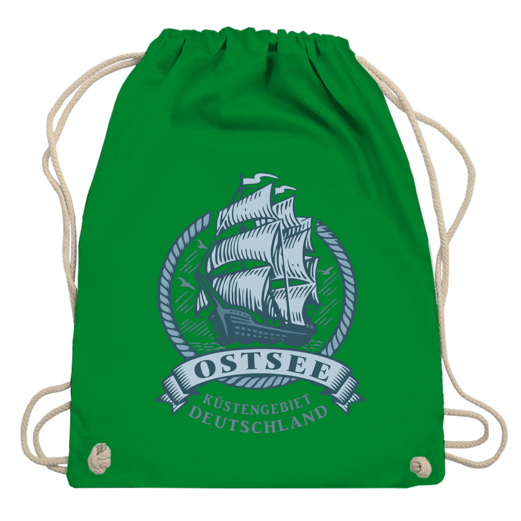 Kordelrucksack  "Ostsee Segelschiff" #462