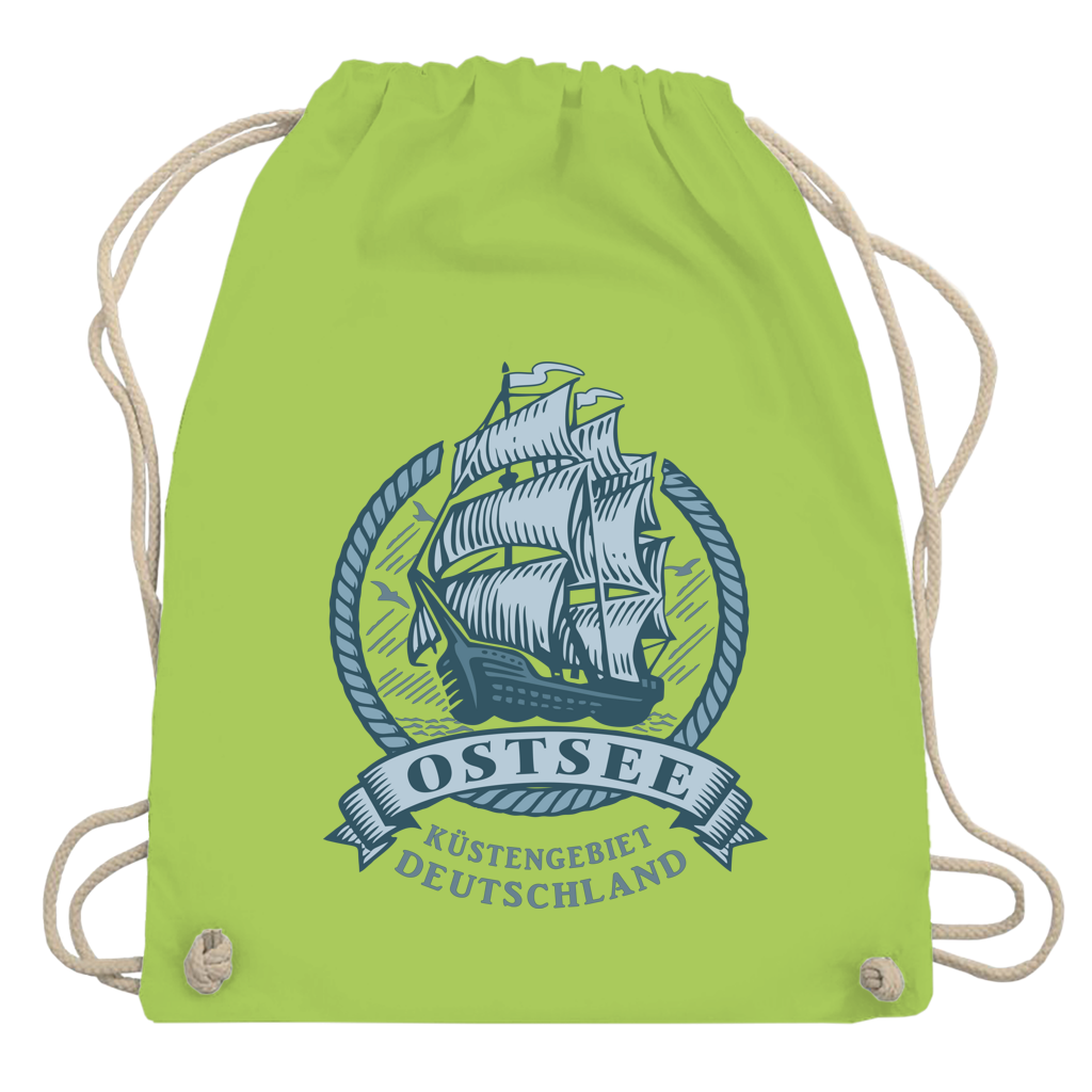 Kordelrucksack  "Ostsee Segelschiff" #462