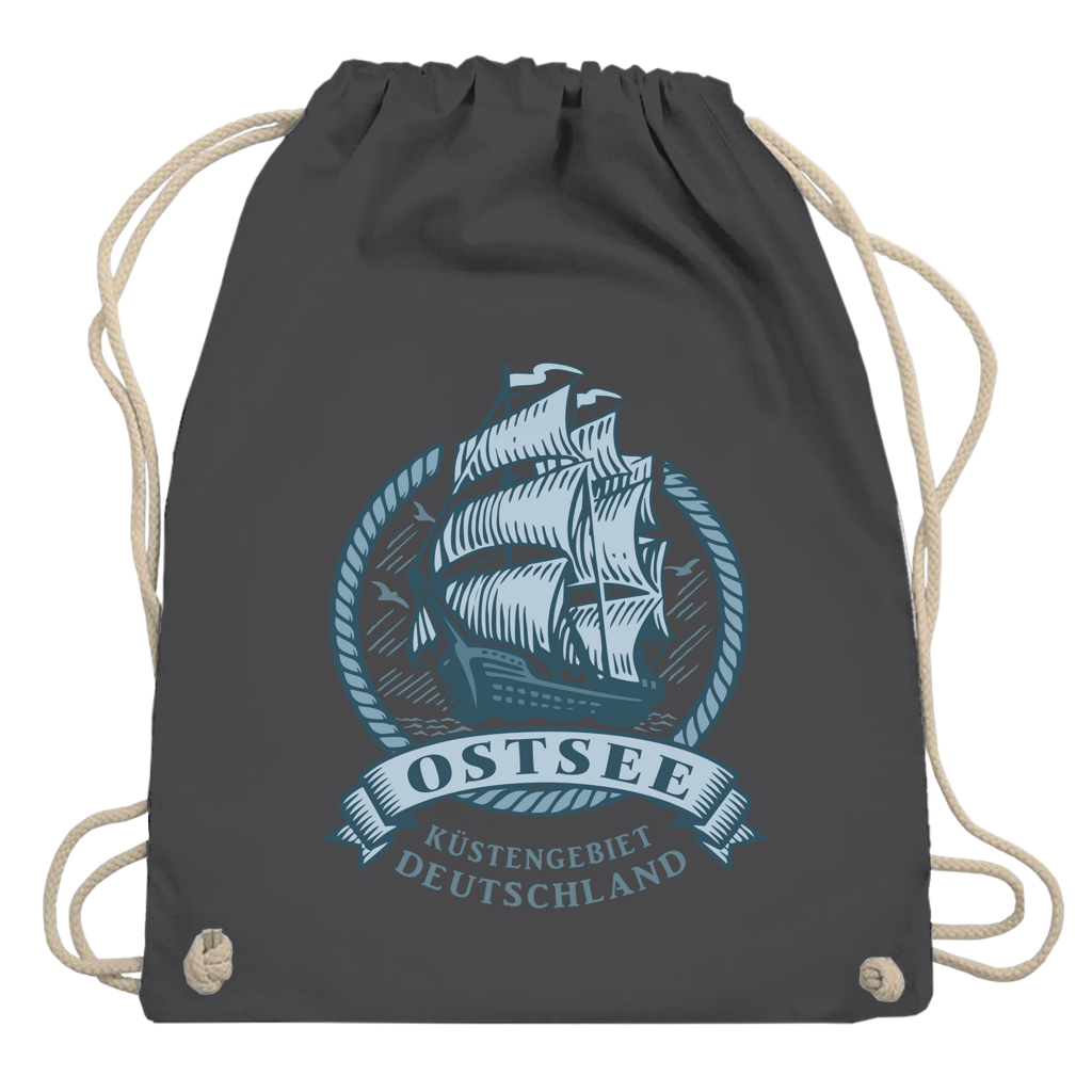 Kordelrucksack  "Ostsee Segelschiff" #462