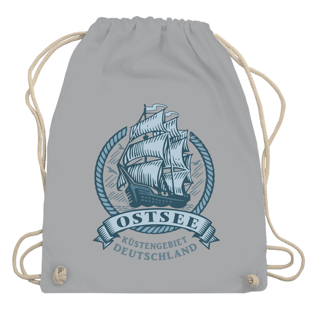 Kordelrucksack  "Ostsee Segelschiff" #462