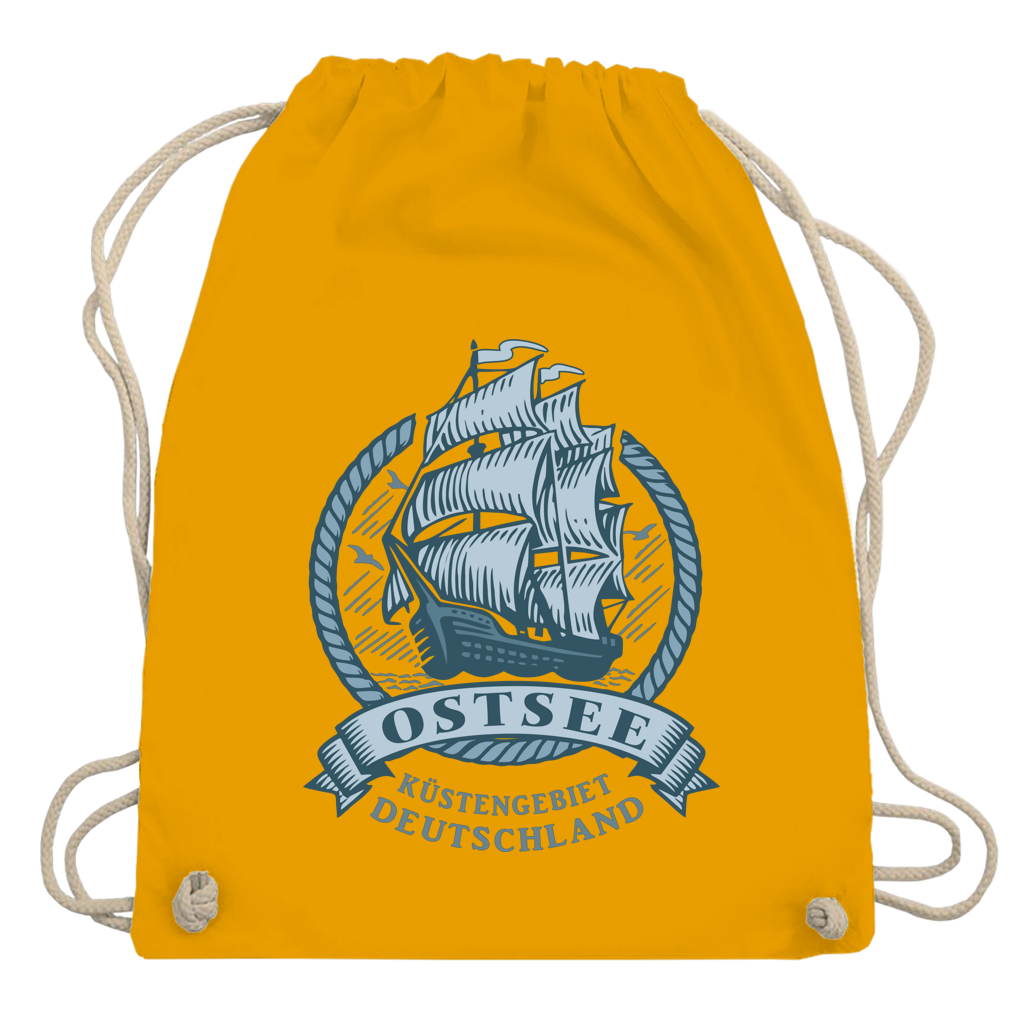 Kordelrucksack  "Ostsee Segelschiff" #462