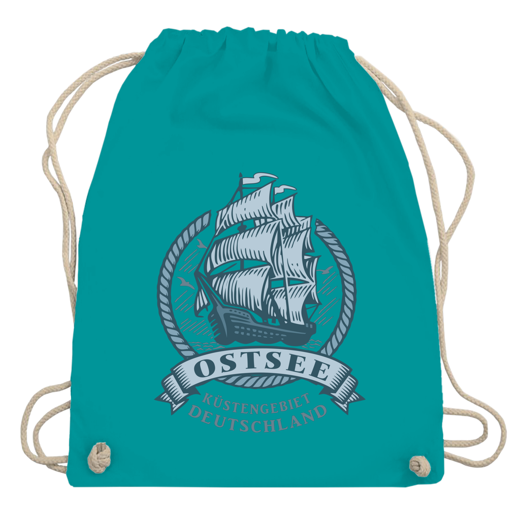 Kordelrucksack  "Ostsee Segelschiff" #462