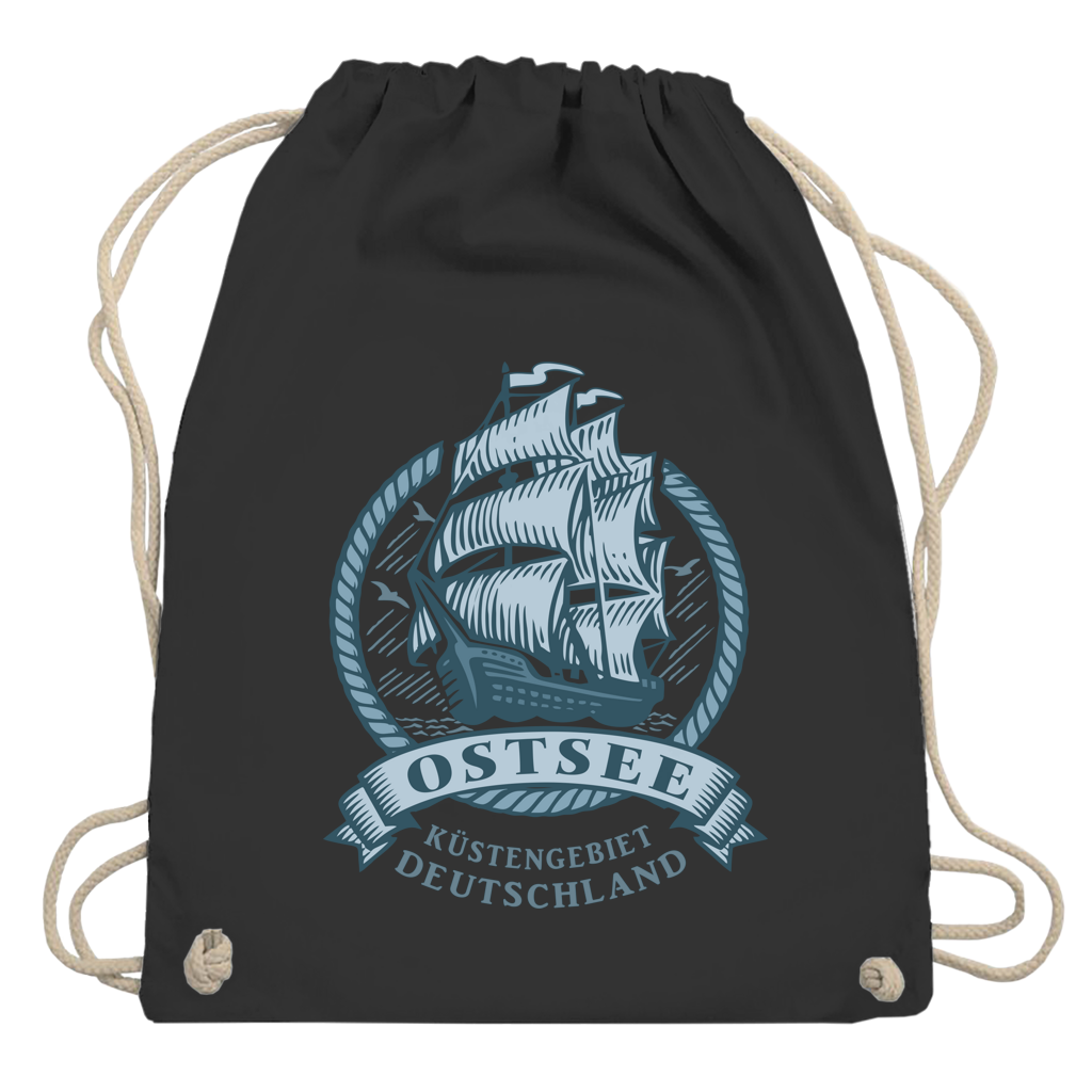 Kordelrucksack  "Ostsee Segelschiff" #462
