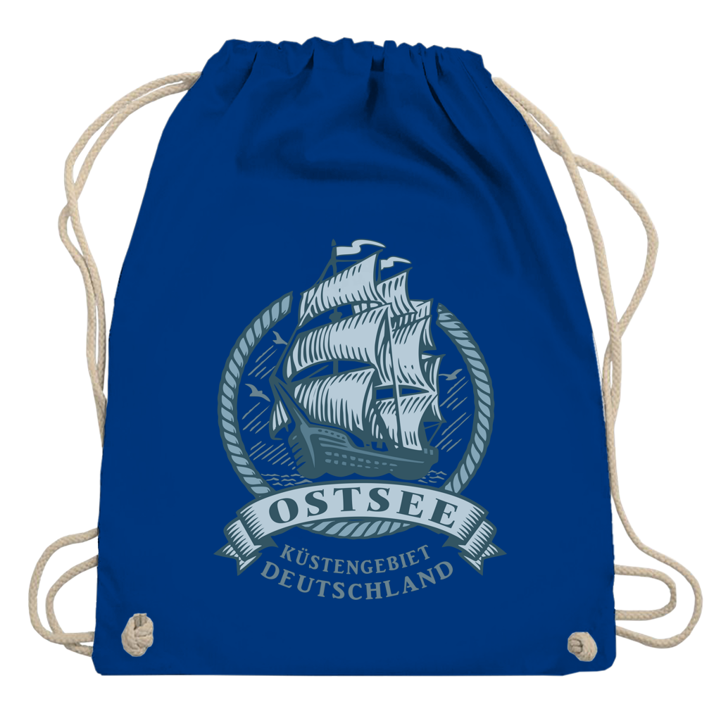 Kordelrucksack  "Ostsee Segelschiff" #462