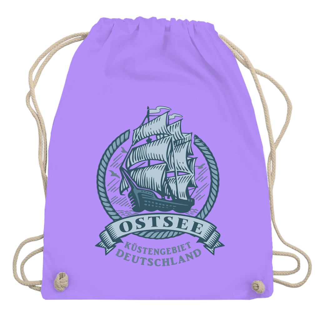 Kordelrucksack  "Ostsee Segelschiff" #462