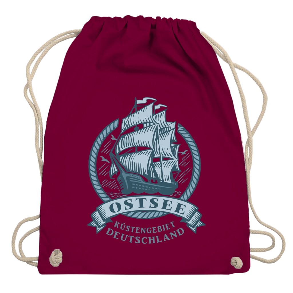 Kordelrucksack  "Ostsee Segelschiff" #462