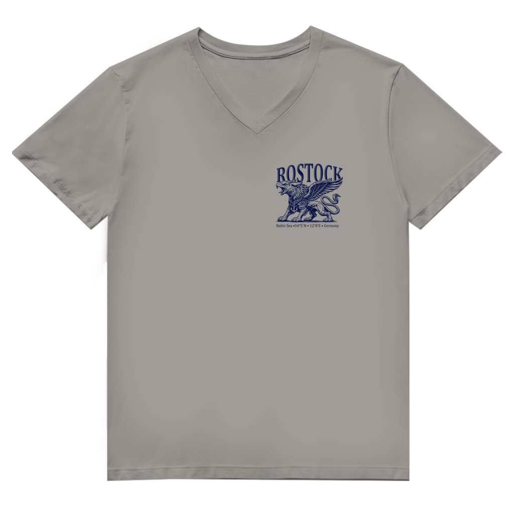 T-Shirt Herren V-Neck   "Rostock-Greif" #562