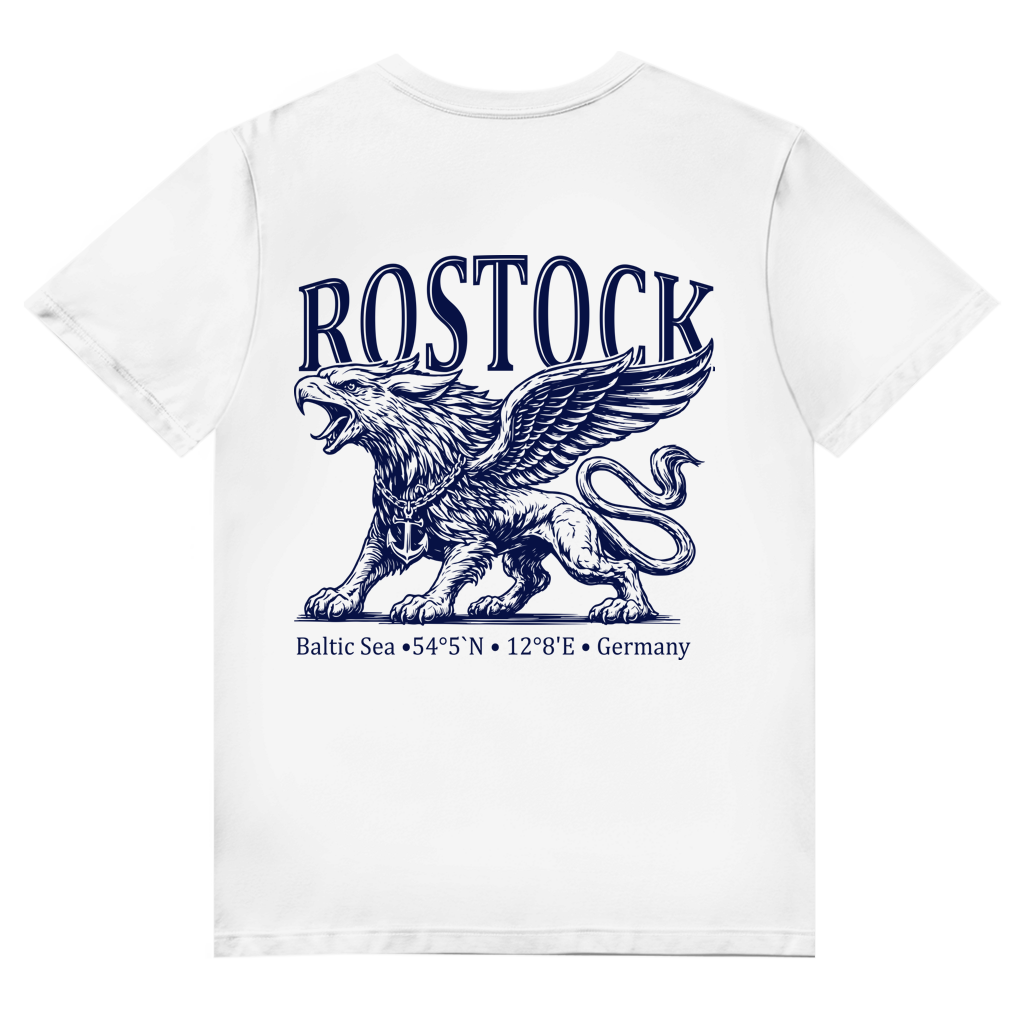 T-Shirt Herren V-Neck   "Rostock-Greif" #562