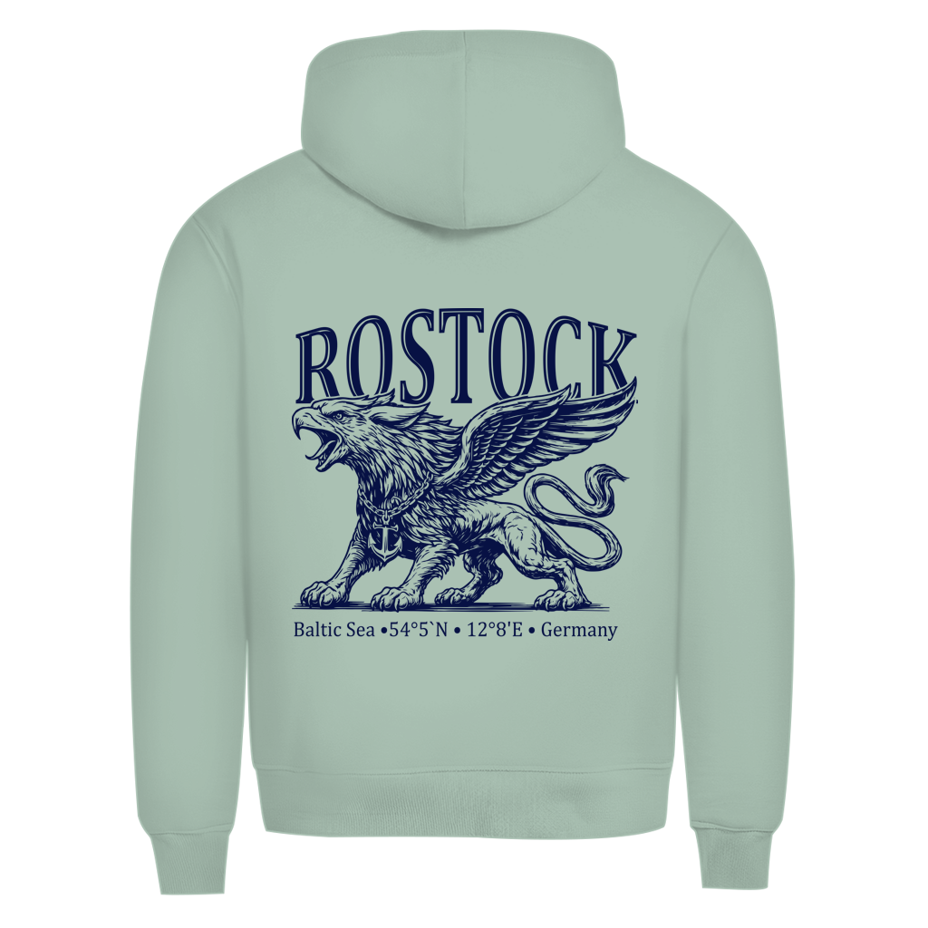 Hoodie Herren "Rostock-Greif" #562 - beidseitiger Druck