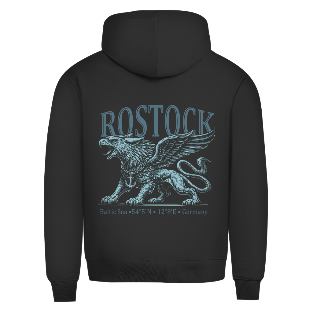 Hoodie Herren "Rostock-Greif" #562 - beidseitiger Druck