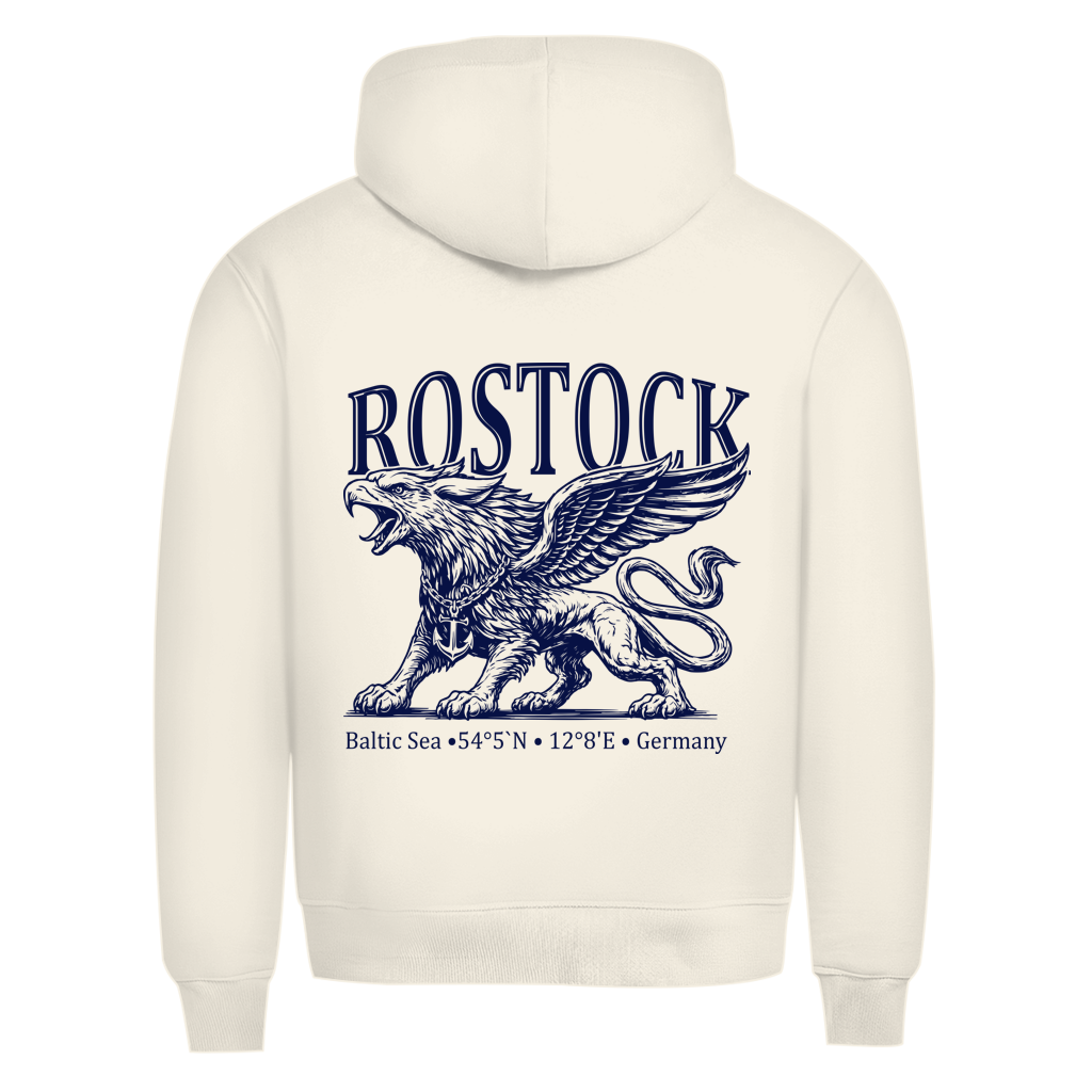 Hoodie Herren "Rostock-Greif" #562 - beidseitiger Druck