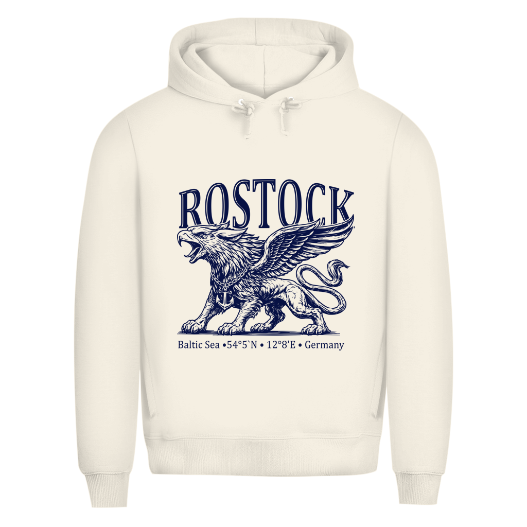 Hoodie Herren "Rostock-Greif" #562 - beidseitiger Druck