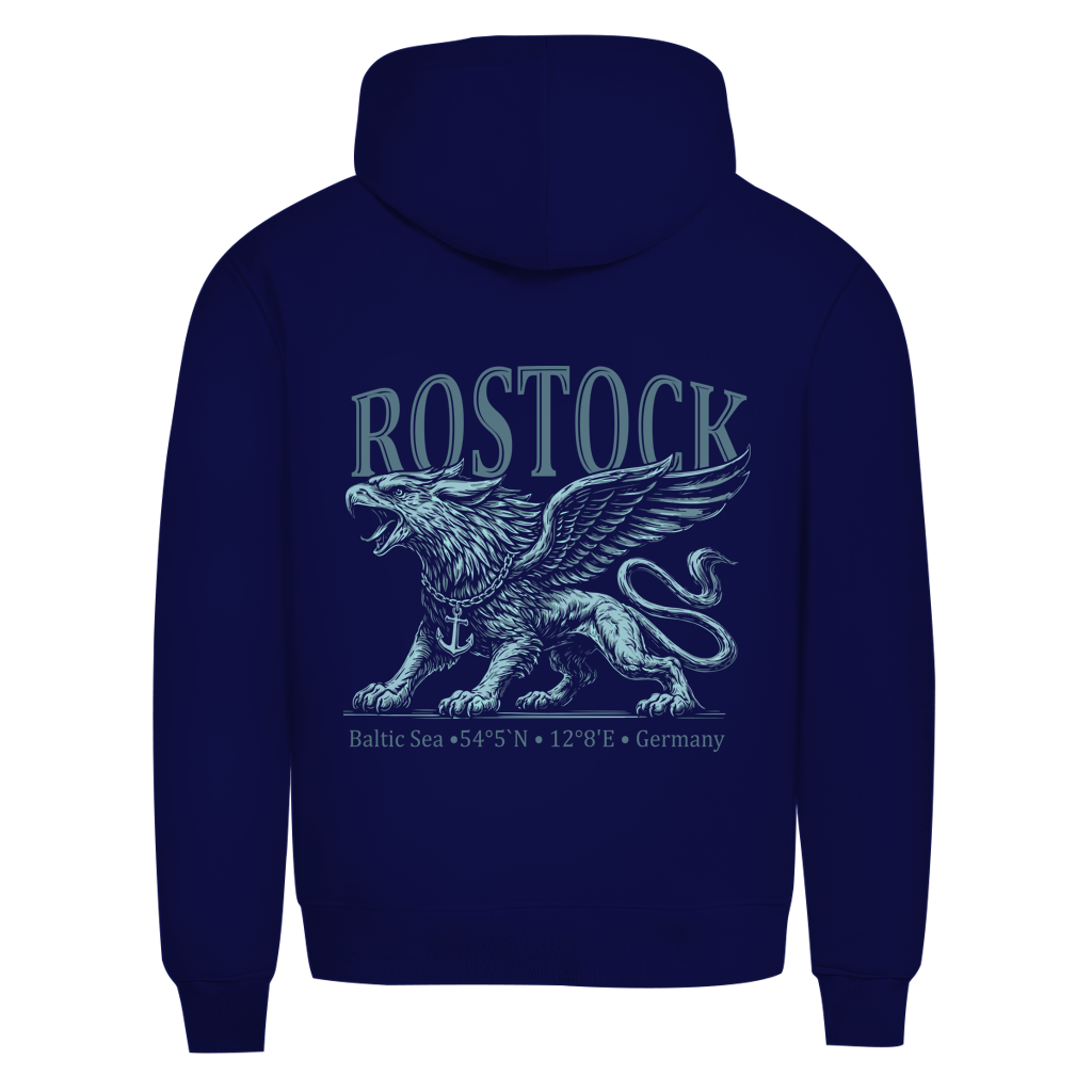 Hoodie Herren "Rostock-Greif" #562 - beidseitiger Druck
