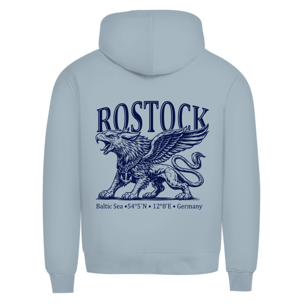 Hoodie Herren "Rostock-Greif" #562 - beidseitiger Druck