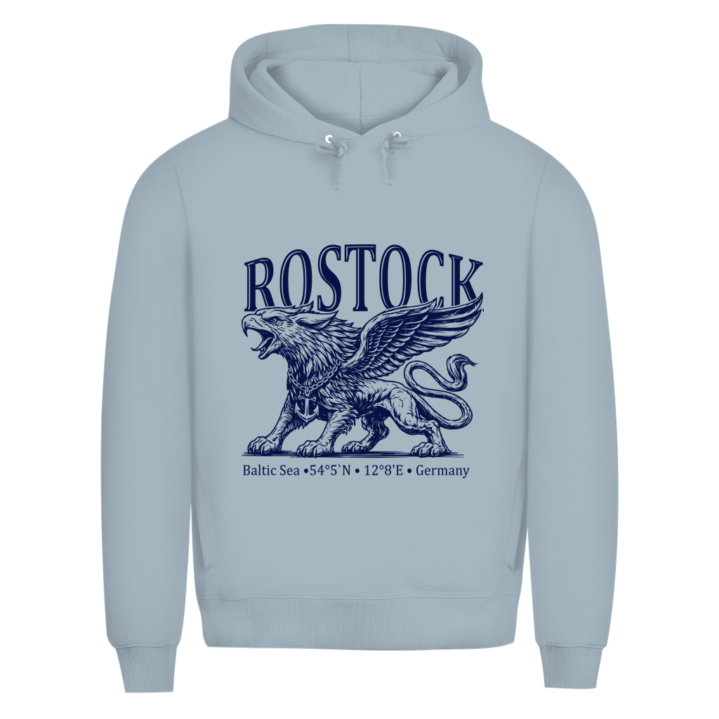 Hoodie Herren "Rostock-Greif" #562 - beidseitiger Druck