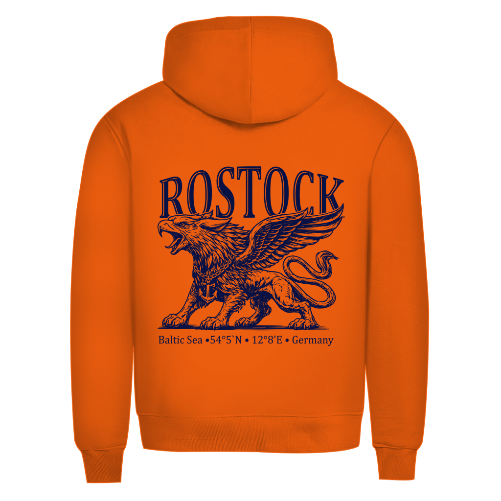 Hoodie Herren "Rostock-Greif" #562 - beidseitiger Druck