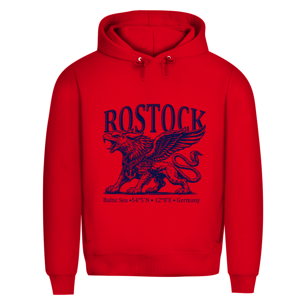 Hoodie Herren "Rostock-Greif" #562 - beidseitiger Druck