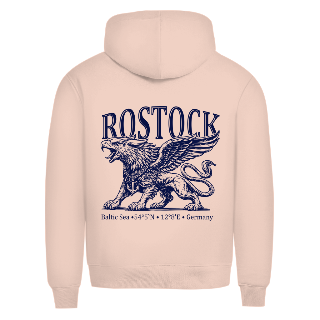 Hoodie Herren "Rostock-Greif" #562 - beidseitiger Druck