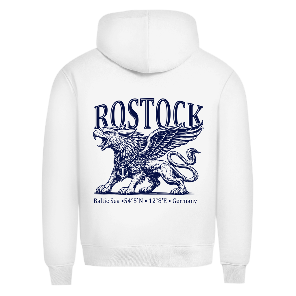 Hoodie Herren "Rostock-Greif" #562 - beidseitiger Druck