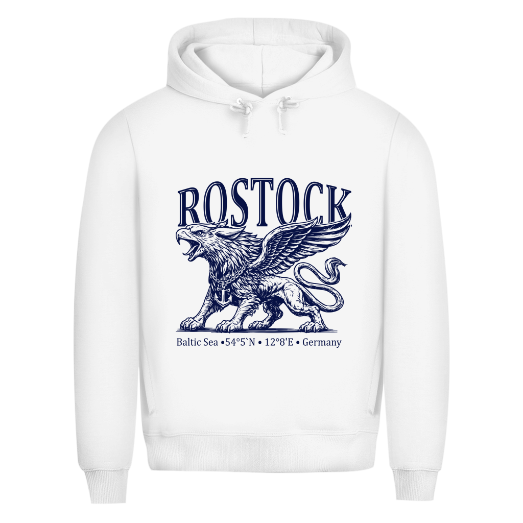 Hoodie Herren "Rostock-Greif" #562 - beidseitiger Druck