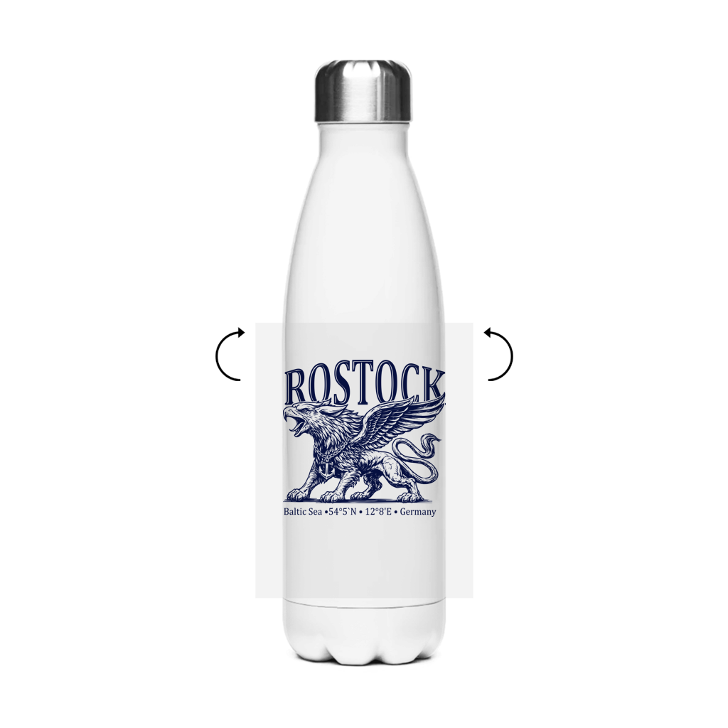 Edelstahl-Thermoflasche  "Rostock-Greif" #562