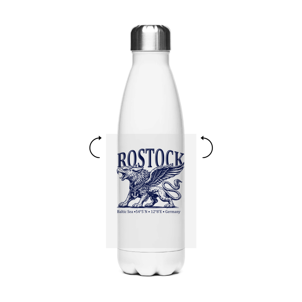 Edelstahl-Thermoflasche  "Rostock-Greif" #562