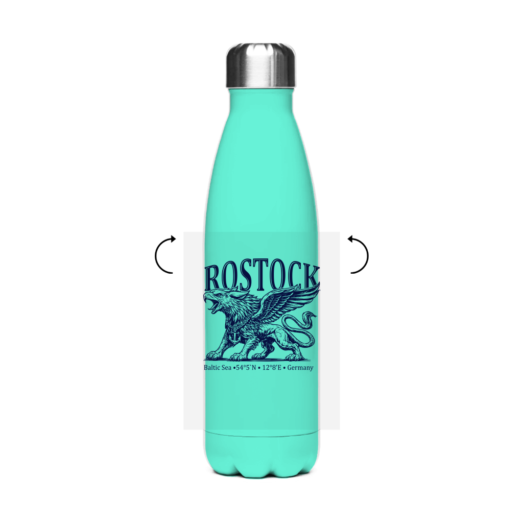 Edelstahl-Thermoflasche  "Rostock-Greif" #562