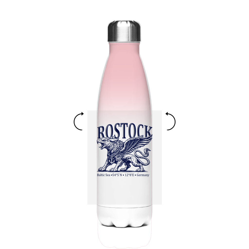 Edelstahl-Thermoflasche  "Rostock-Greif" #562