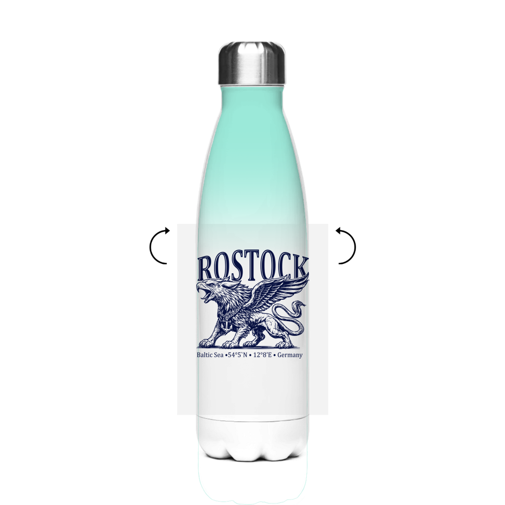 Edelstahl-Thermoflasche  "Rostock-Greif" #562