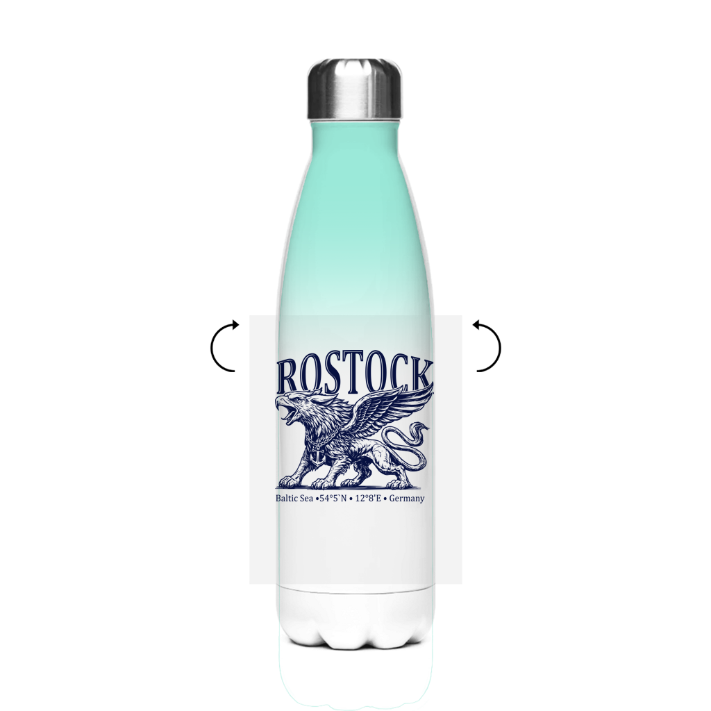 Edelstahl-Thermoflasche  "Rostock-Greif" #562