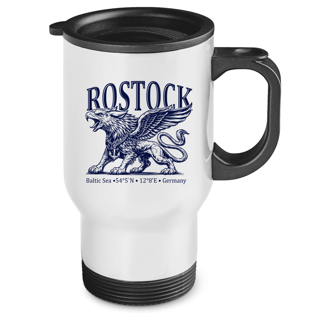 Edelstahl-Thermobecher  "Rostock-Greif" #562