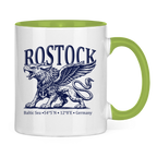 Keramik-Tasse zweifarbig  "Rostock-Greif" #562
