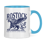 Keramik-Tasse zweifarbig  "Rostock-Greif" #562