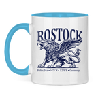 Keramik-Tasse zweifarbig  "Rostock-Greif" #562