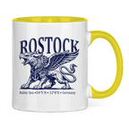 Keramik-Tasse zweifarbig  "Rostock-Greif" #562