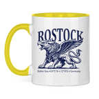Keramik-Tasse zweifarbig  "Rostock-Greif" #562